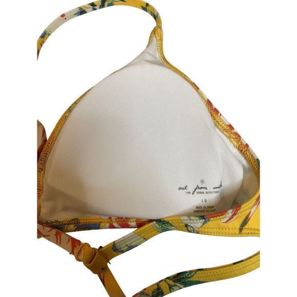 OUT FROM UNDER Women's Size L Sweetheart Yellow Floral Underwire Bikini Top NWOT - Picture 7 of 7